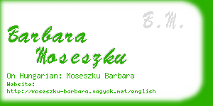 barbara moseszku business card